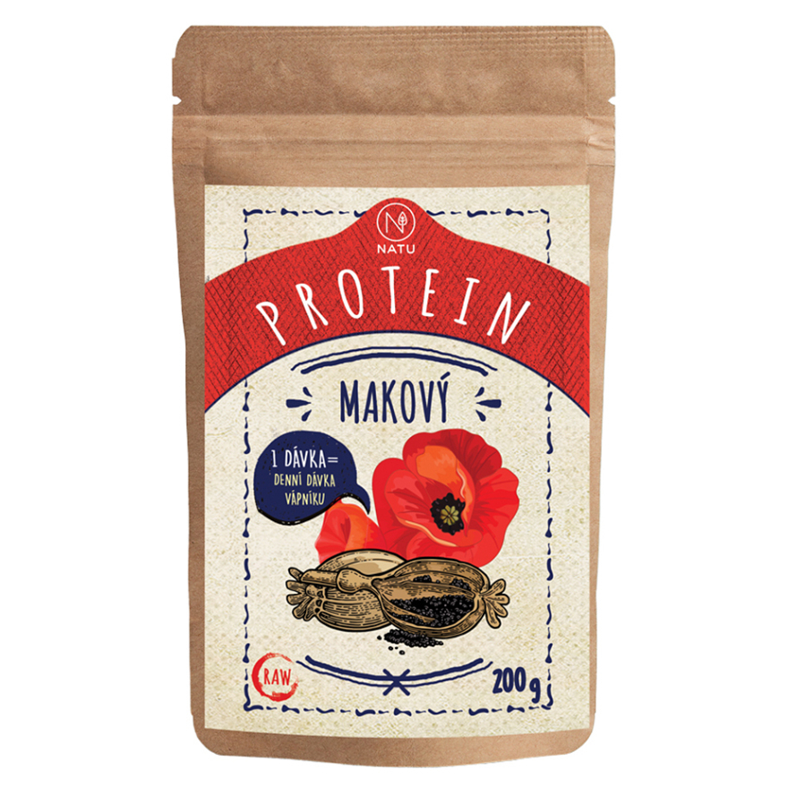 NATU Makový protein 200 g RAW