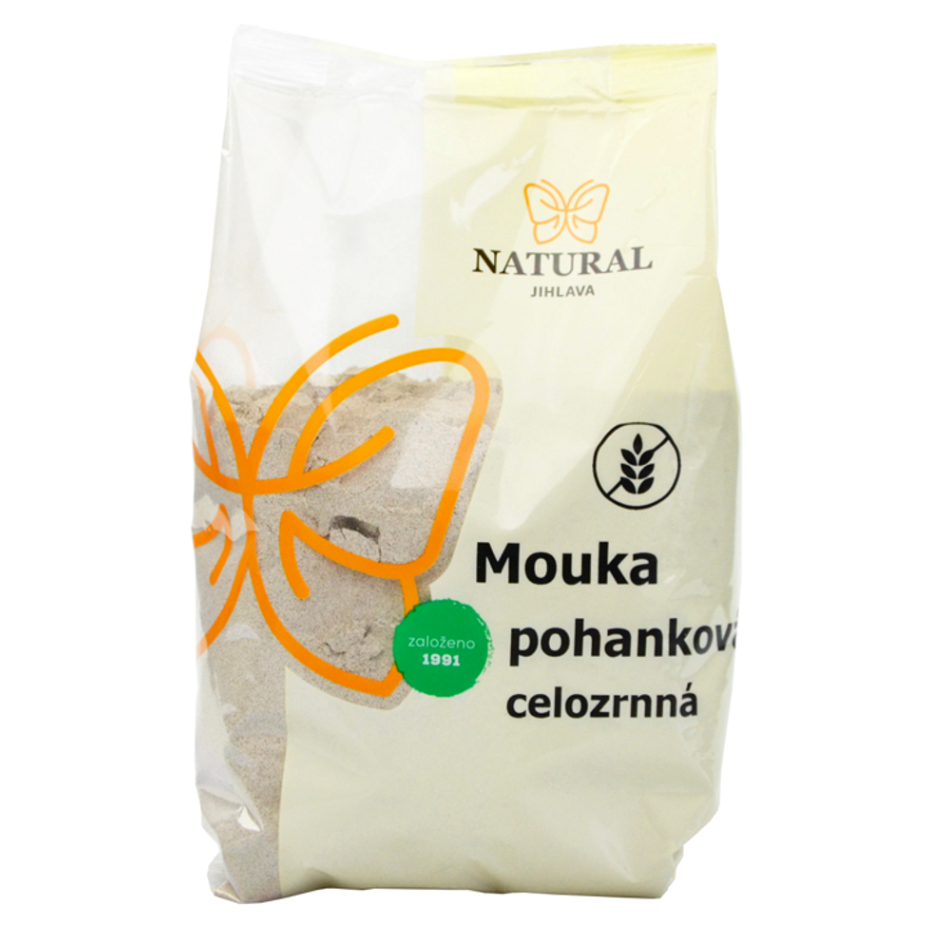 NATURAL JIHLAVA Mouka pohanková celozrnná bez lepku natural 400 g