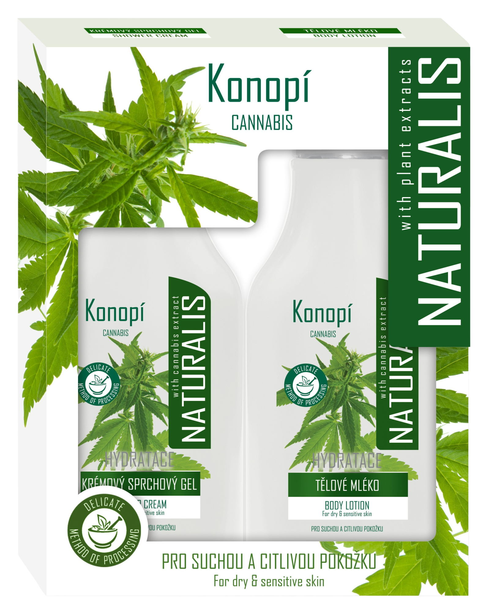 NATURALIS Dárková kazeta Cannabis 2 x 350 ml