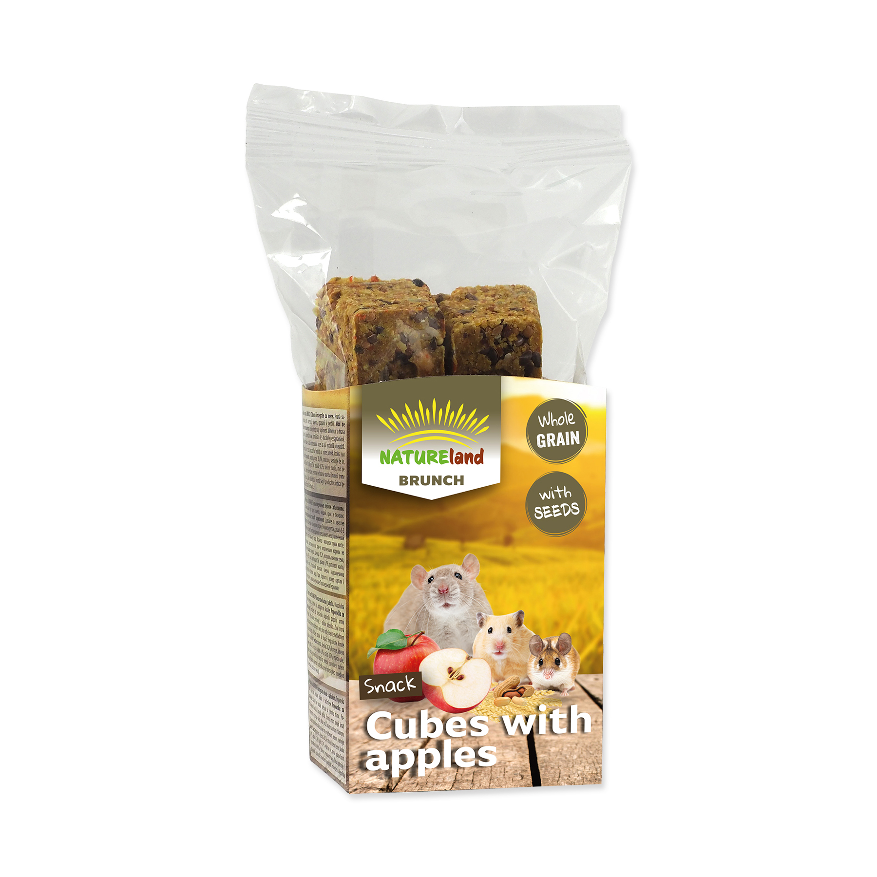 Nature Land Pochoutka Brunch celozrnné kostky s jablkem 90 g