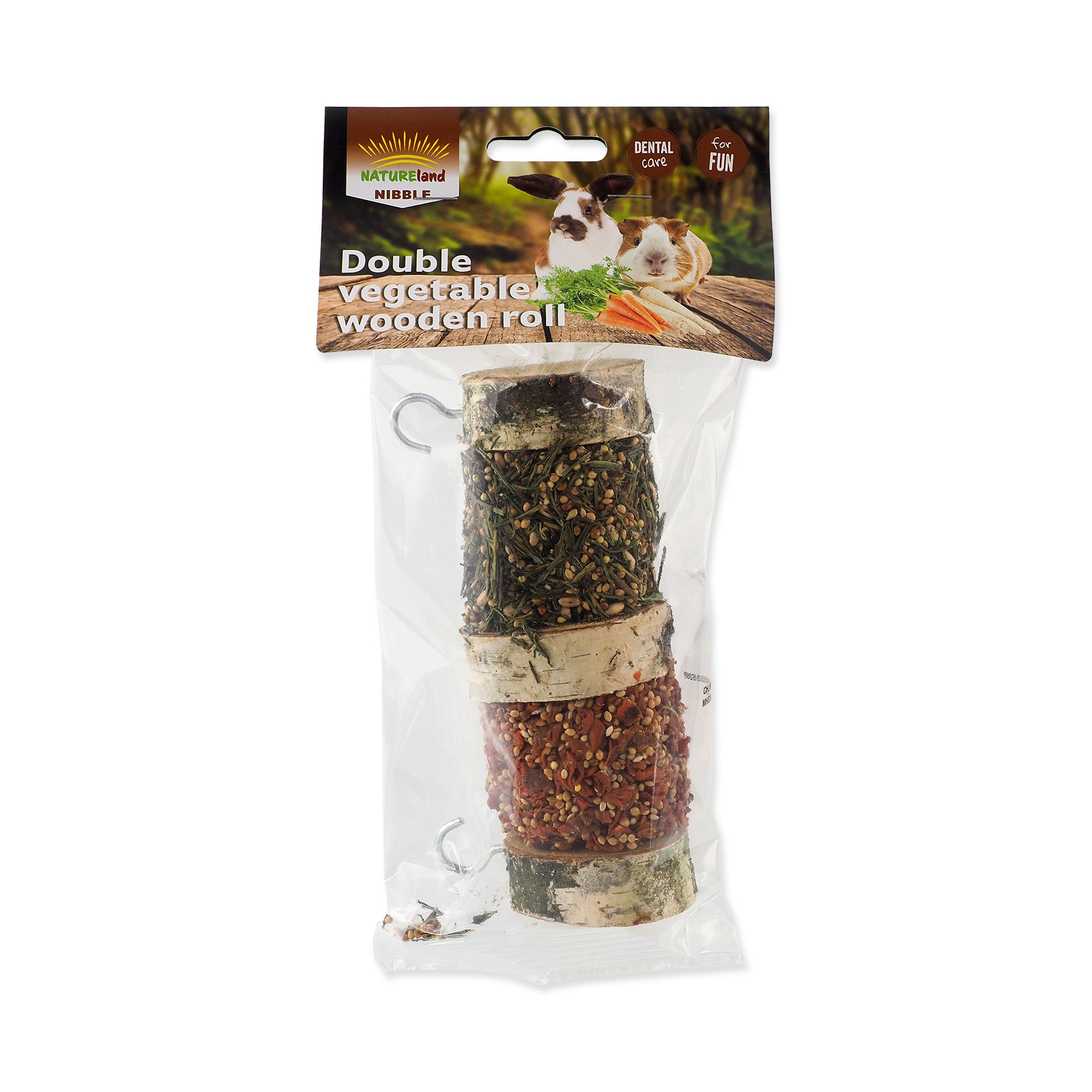 Nature Land Pochoutka Nibble válec dva druhy zeleniny 160 g