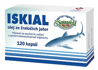 NATURELL Iskial olej ze žraločích jater 120 kapslí