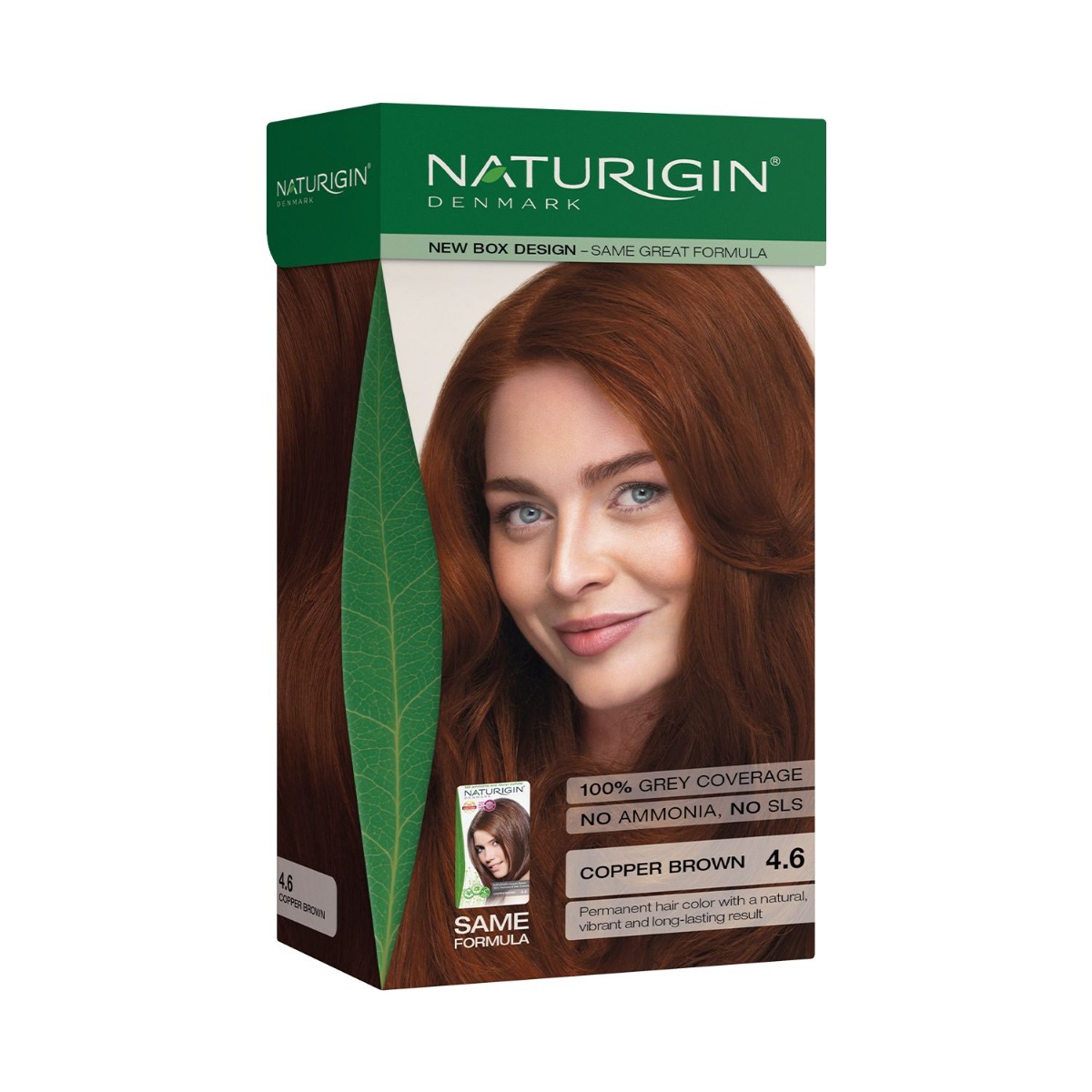 NATURIGIN Organic Based 100% Permanent Hair Colours Copper Brown 4.6 barva na vlasy 115 ml