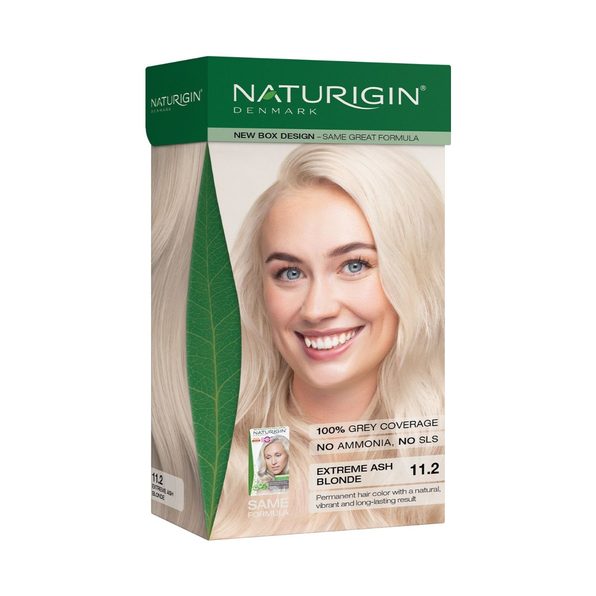 NATURIGIN Organic Based 100% Permanent Hair Colours Extreme Ash Blond 11.2 barva na vlasy 115 ml