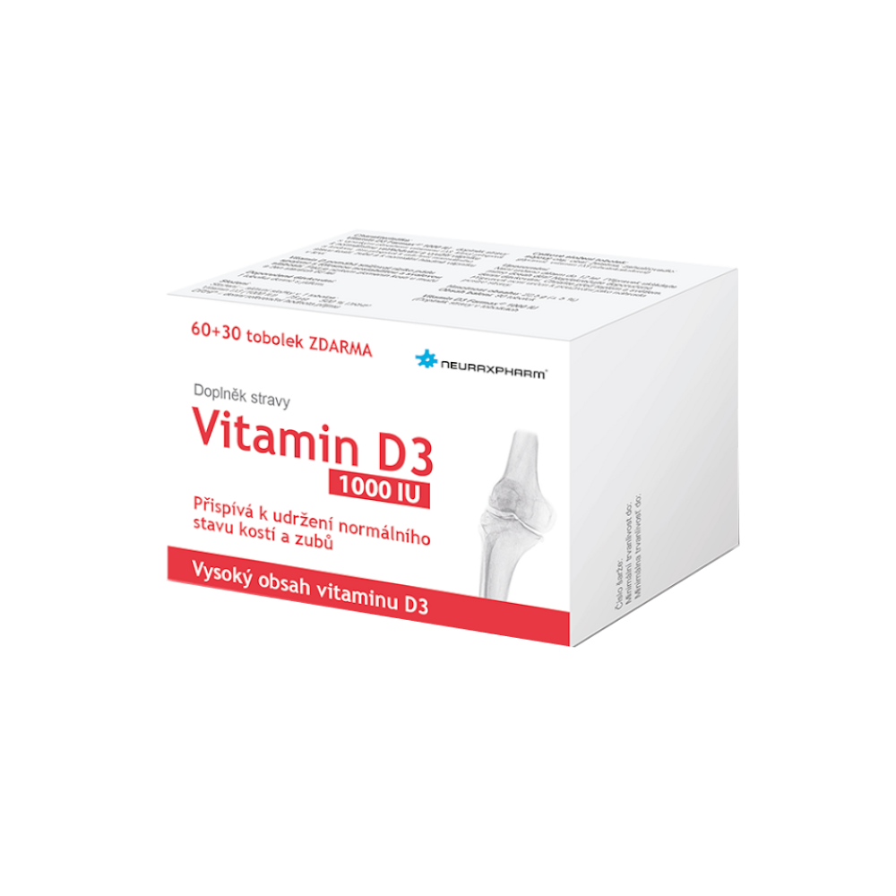 NEURAXPHARM Vitamin D3 60 + 30 tobolek ZDARMA