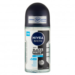 NIVEA Men Black & White Invisible Fresh Kuličkový antiperspirant 50 ml