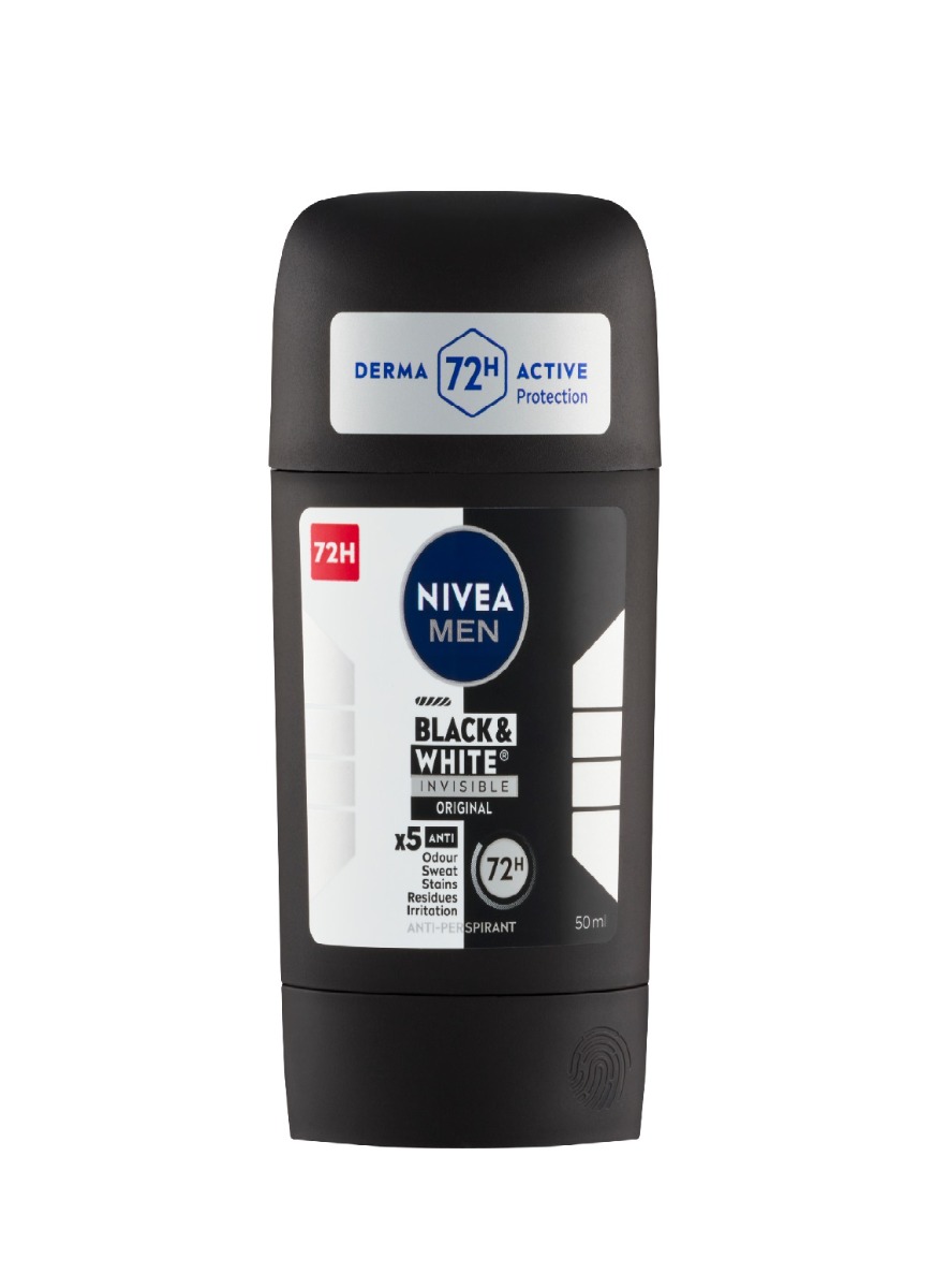 Nivea Men Black & White Invisible tuhý antiperspirant 50 ml