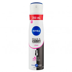 NIVEA Sprej Antiperspirant Black & White Invisible Clear 250 ml