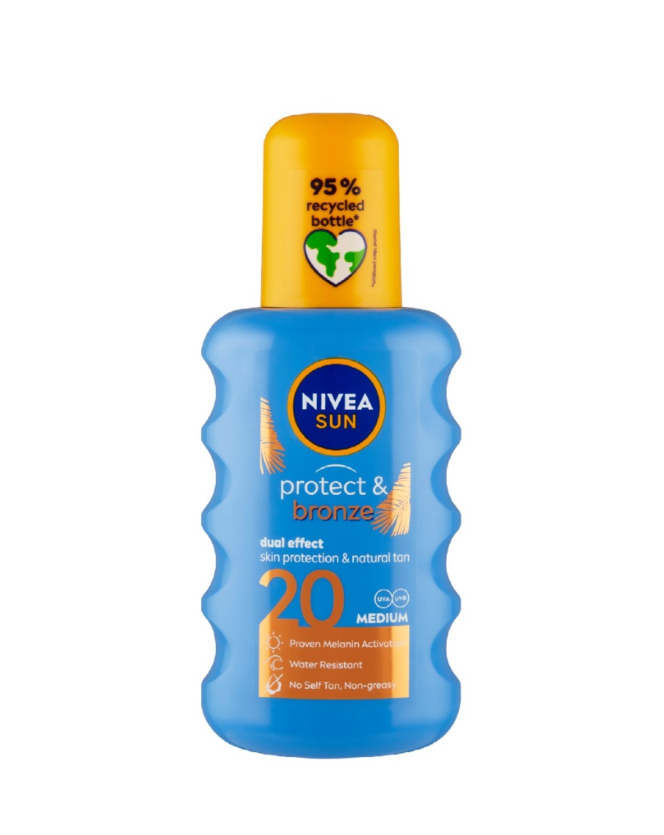 Nivea SUN Protect&Bronze OF20 sprej na opalování 200 ml