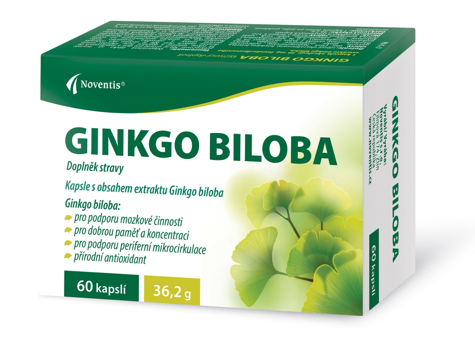 Noventis Ginkgo Biloba 40 mg 60 kapslí