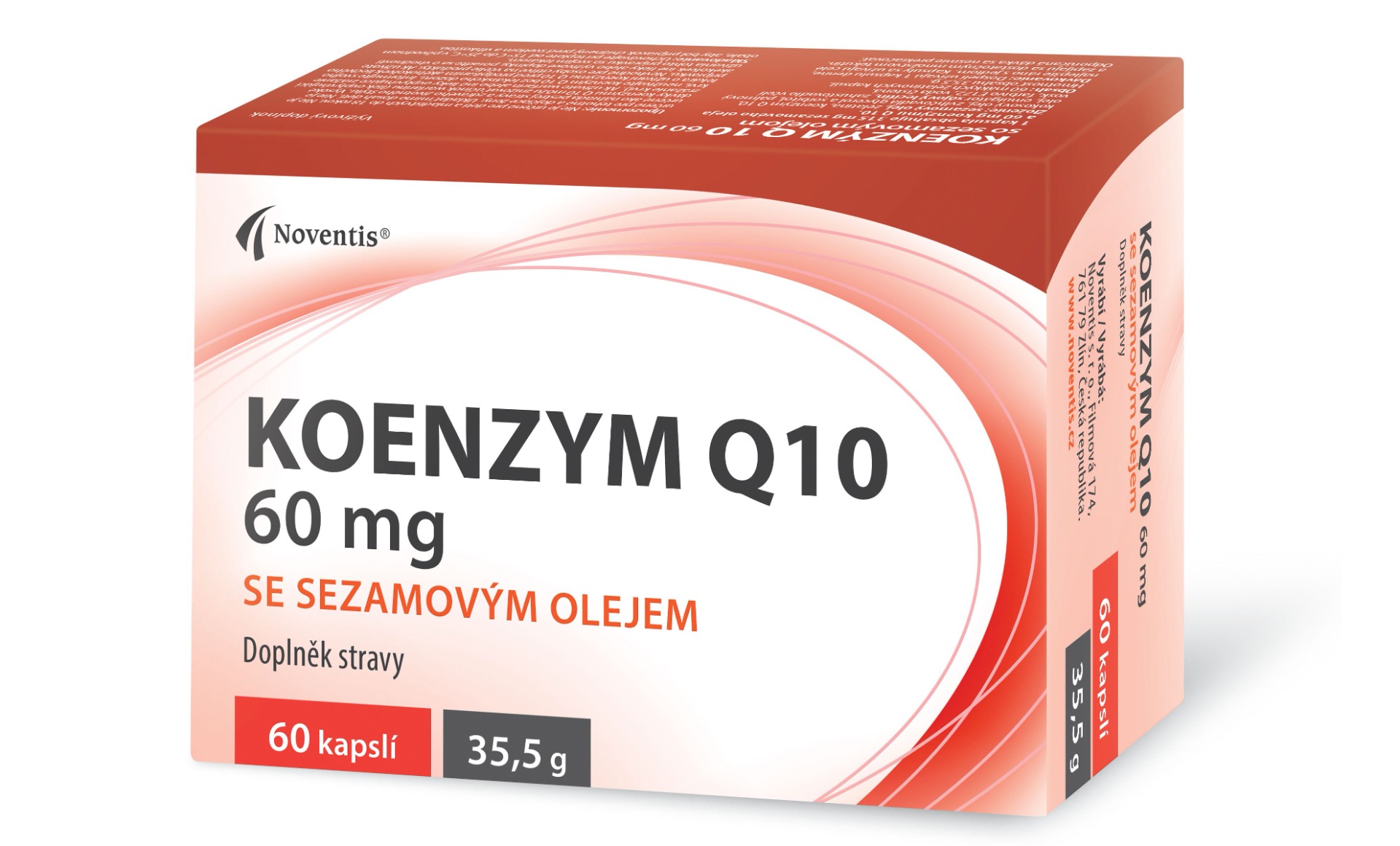 Noventis Koenzym Q10 60 mg se sezamovým olejem 60 kapslí