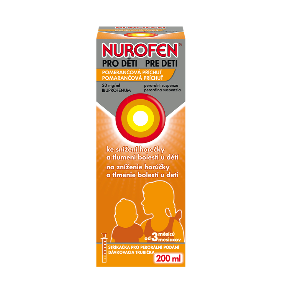 Nurofen pro děti 20 mg/ml pomeranč suspenze 200 ml