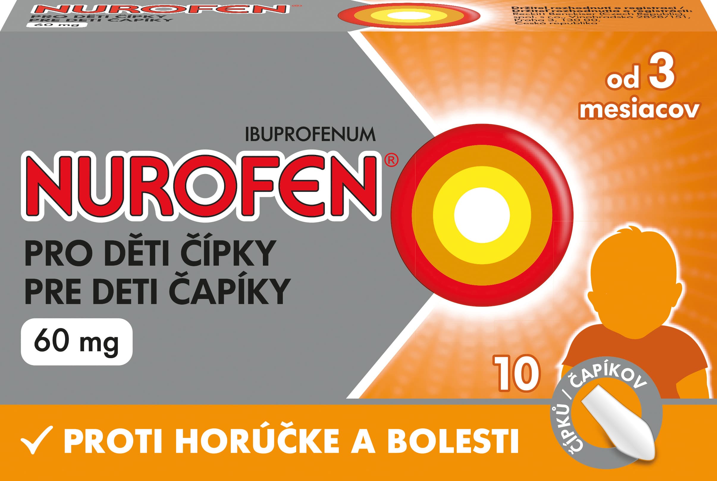 NUROFEN pro děti 60 mg čípky