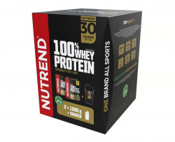 Nutrend 100% Whey Protein čokoláda + vanilka dárkové balení 2x1000 g + shaker