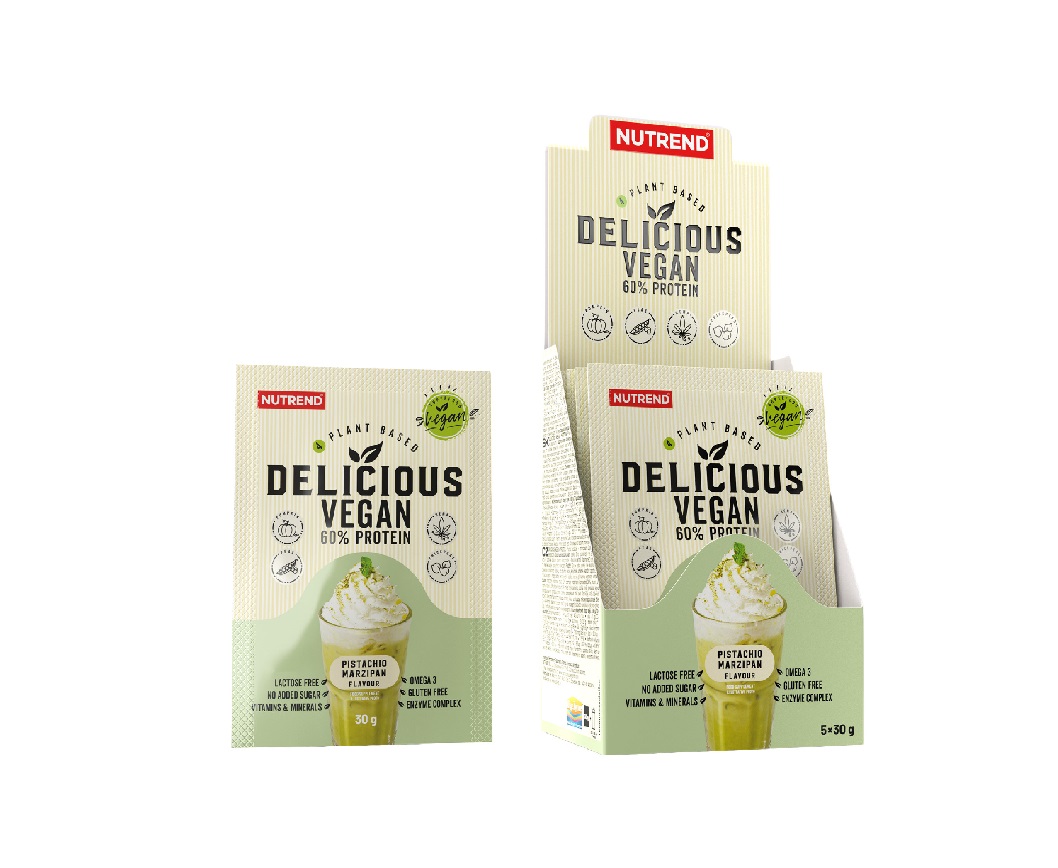 Nutrend Delicious Vegan Protein pistácie + marcipán 5x30 g