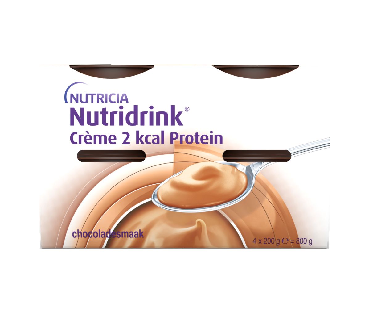 Nutridrink Creme 2 kcal Protein s příchutí čokolády 4x200 g