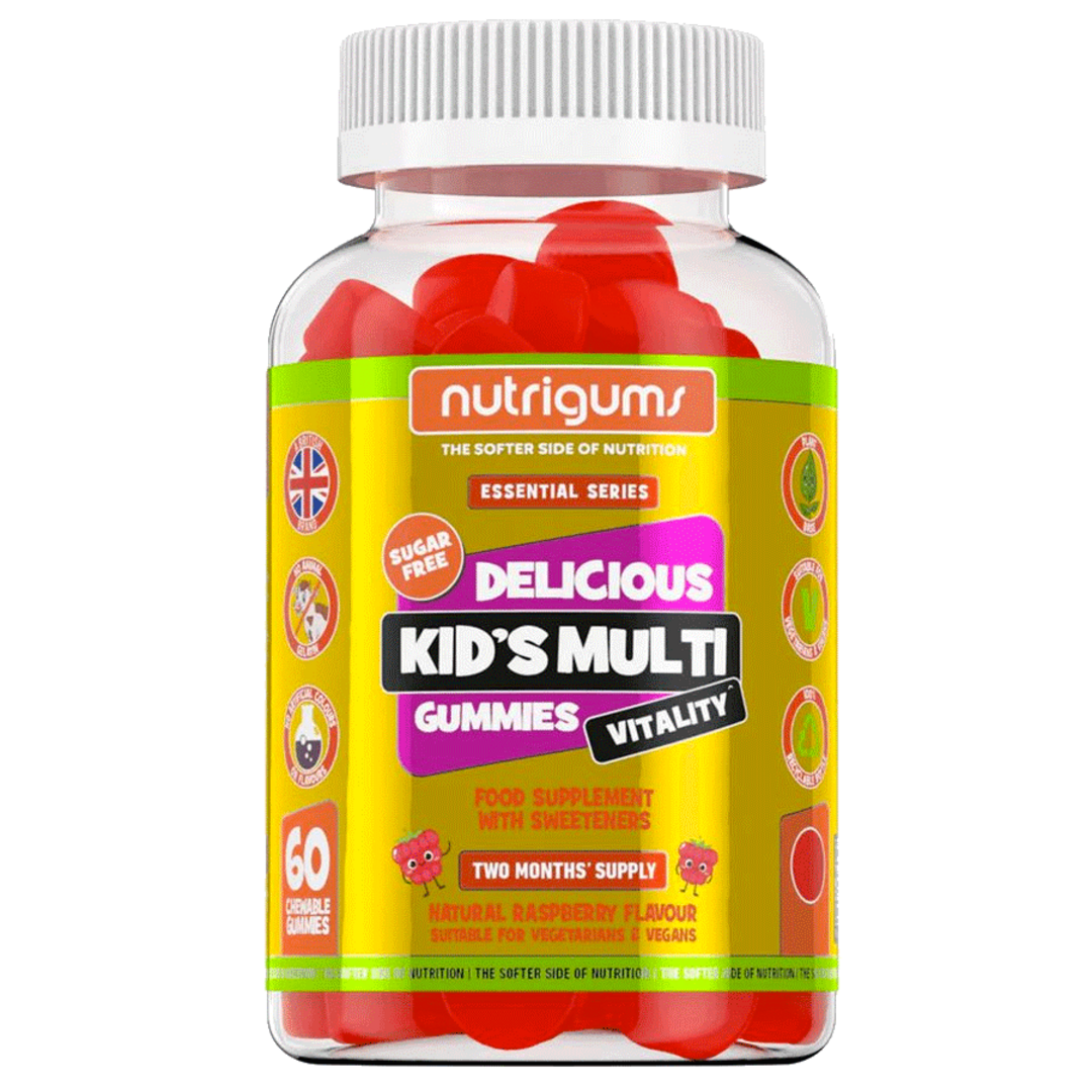 Nutrigums Kids Multi Vitality 60 želé - malina