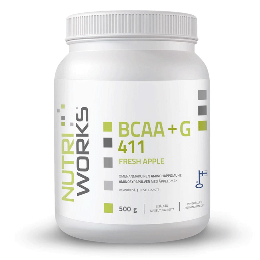 NutriWorks BCAA + Glutamin 4:1:1 500g - ovocná směs