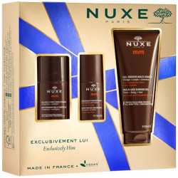 NUXE Exclusively Him Sprchový gel 200 ml + pleťový gel 50 ml + roll-on 50 ml Dárkové balení