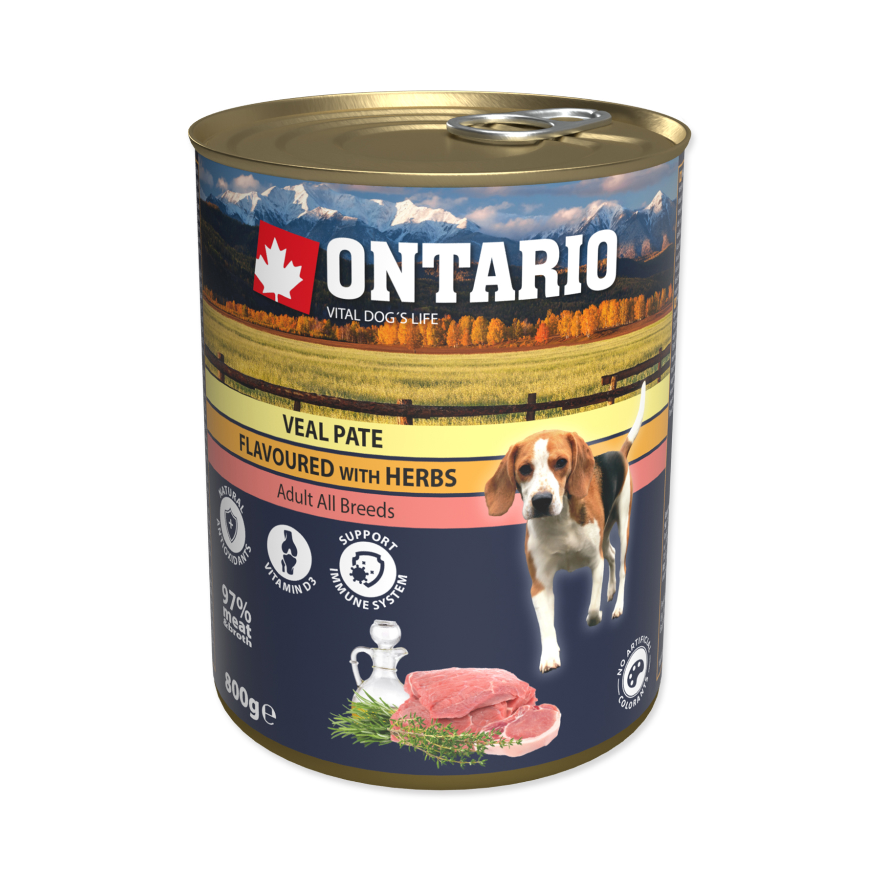 Ontario Telecí paté s bylinkami konzerva 800 g