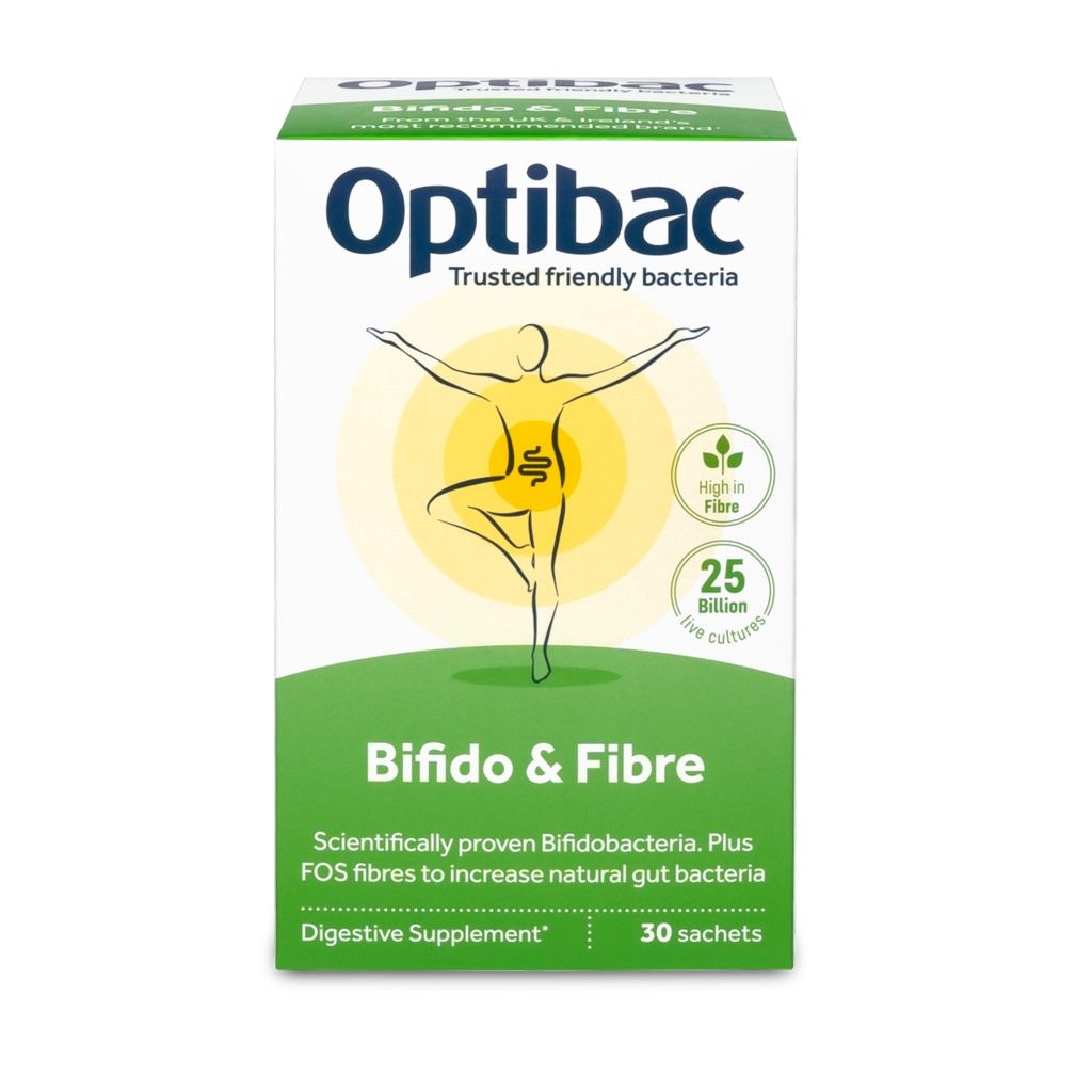 Optibac Bifido & Fibre sáčky 30+6 g