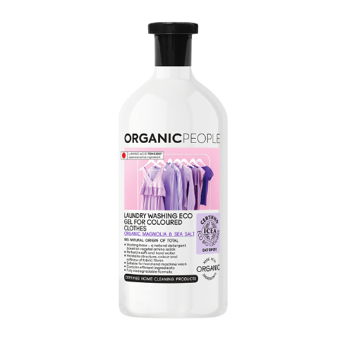 ORGANIC PEOPLE Eko prací gel na barevné prádlo, magnólie a mořská sůl 1000 ml