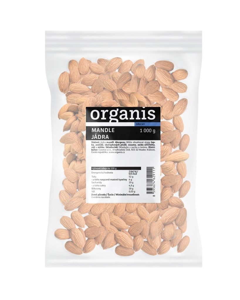 Organis Mandle jádra 1000 g