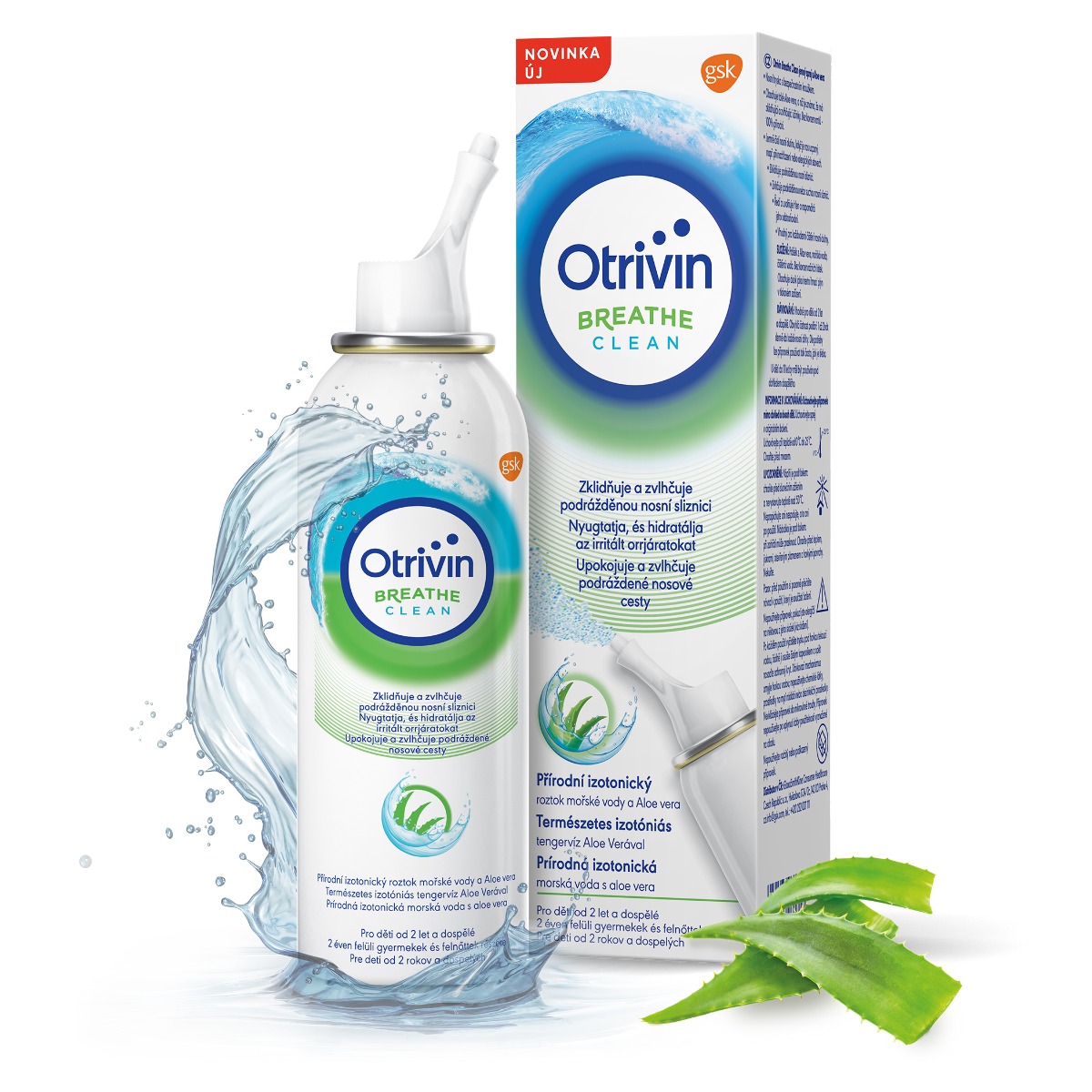 Otrivin Breathe Clean jemný nosní sprej s Aloe vera 100 ml