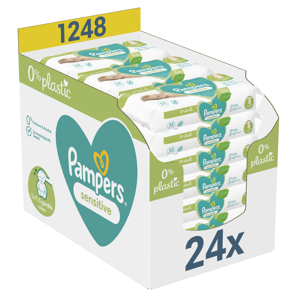 Pampers Sensitive vlhčené ubrousky 24x52 ks