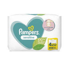 Pampers Sensitive vlhčené ubrousky 4x52 ks