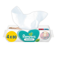 Pampers Sensitive vlhčené ubrousky 4x80 ks