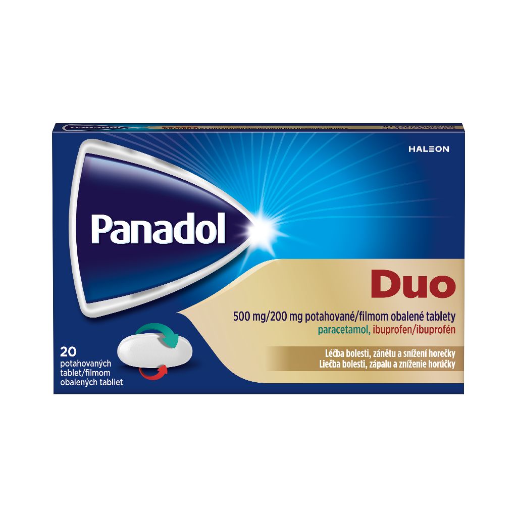 Panadol Duo 500 mg/200 mg 20 potahovaných tablet