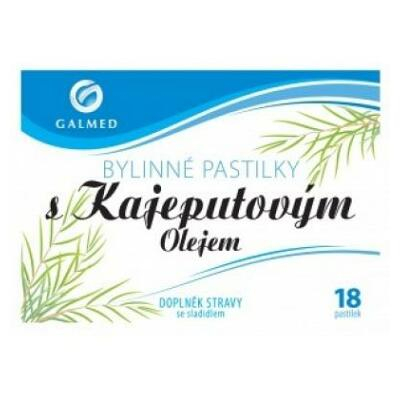 Pastilky bylinné s kajeputovým olejem Galmed 18tbl