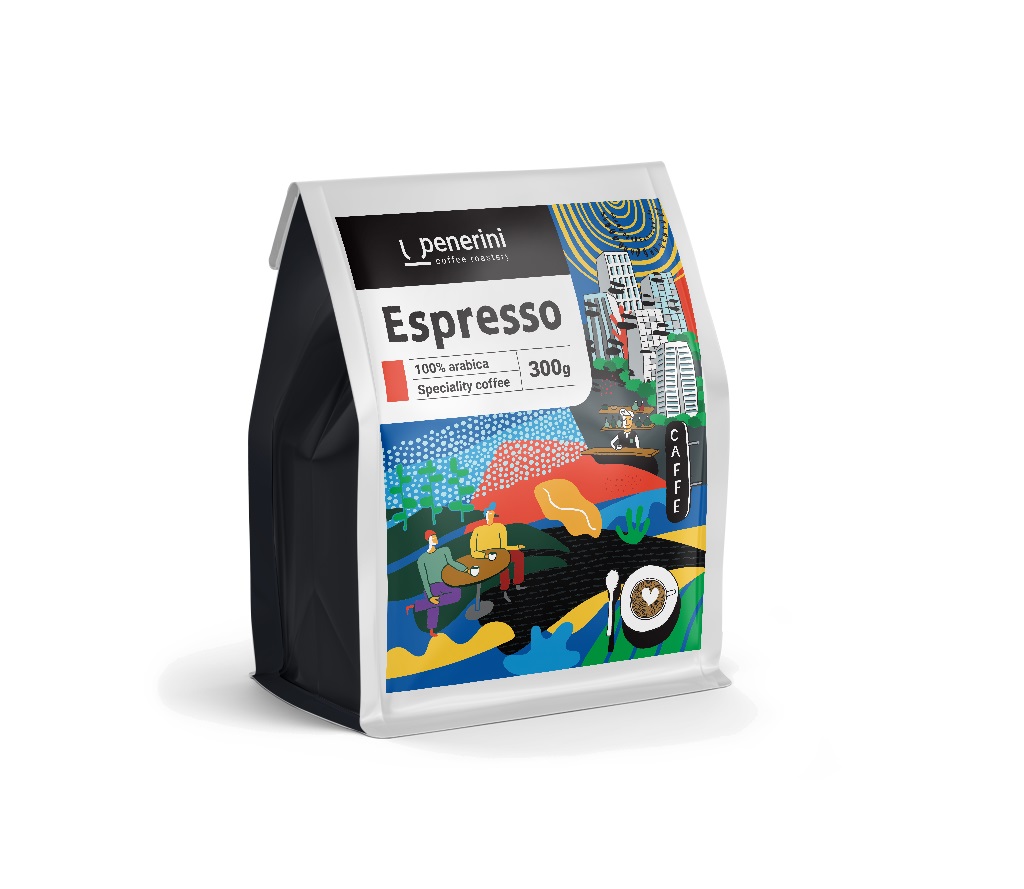 Penerini Espresso 100% arabika zrnková káva 300 g