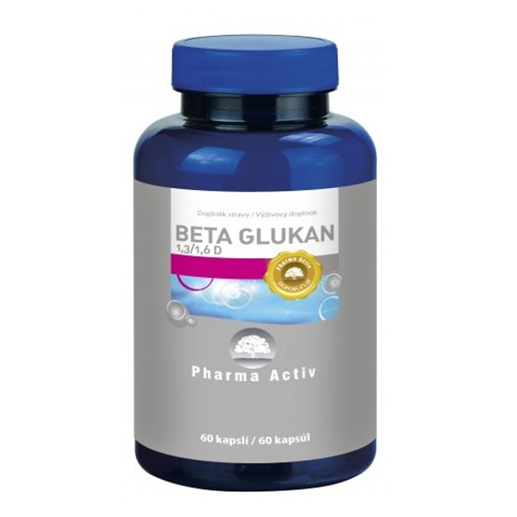 PHARMA ACTIV Beta glukan 1,3/1,6 D čistý extrakt 60 kapslí