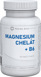 PHARMA ACTIV Magnesium Chelát + B6 60 kapslí