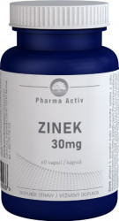 PHARMA ACTIV Zinek 30 mg 60 kapslí