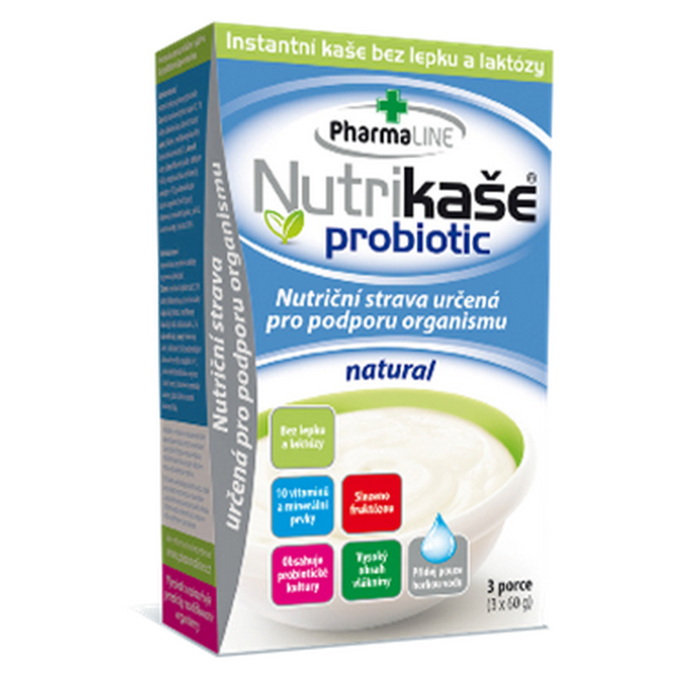 PHARMALINE Nutrikaše probiotic Natural 3 x 60 g