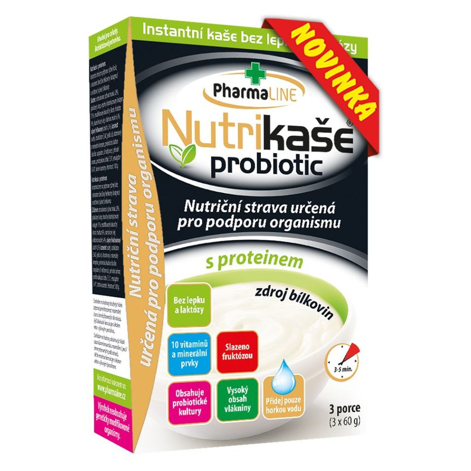 PHARMALINE Nutrikaše probiotic S proteinem 3x 60 g