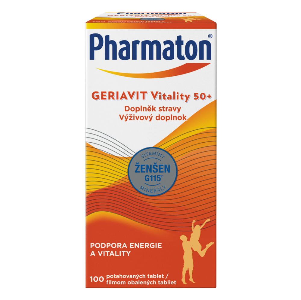 PHARMATON GERIAVIT Vitality 50+  100 potahovaných tablet