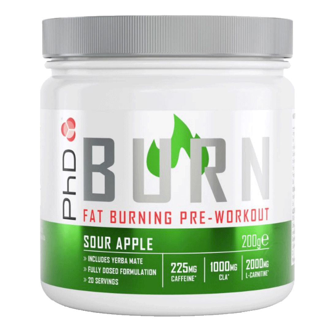 PhD Nutrition Burn Pre-Workout 200g - citron