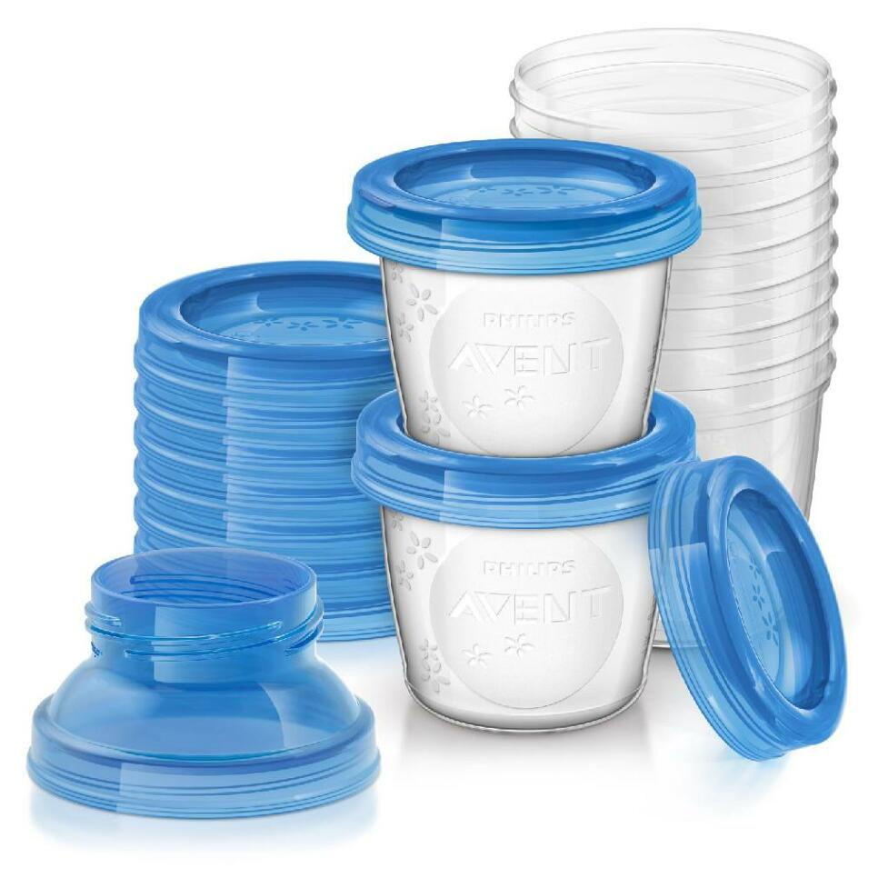 PHILIPS AVENT VIA Zásobníky 10x180ml s víčky+adaptér