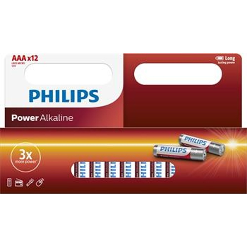 PHILIPS LR03P12W/10 mikrotužkové baterie 12 kusů