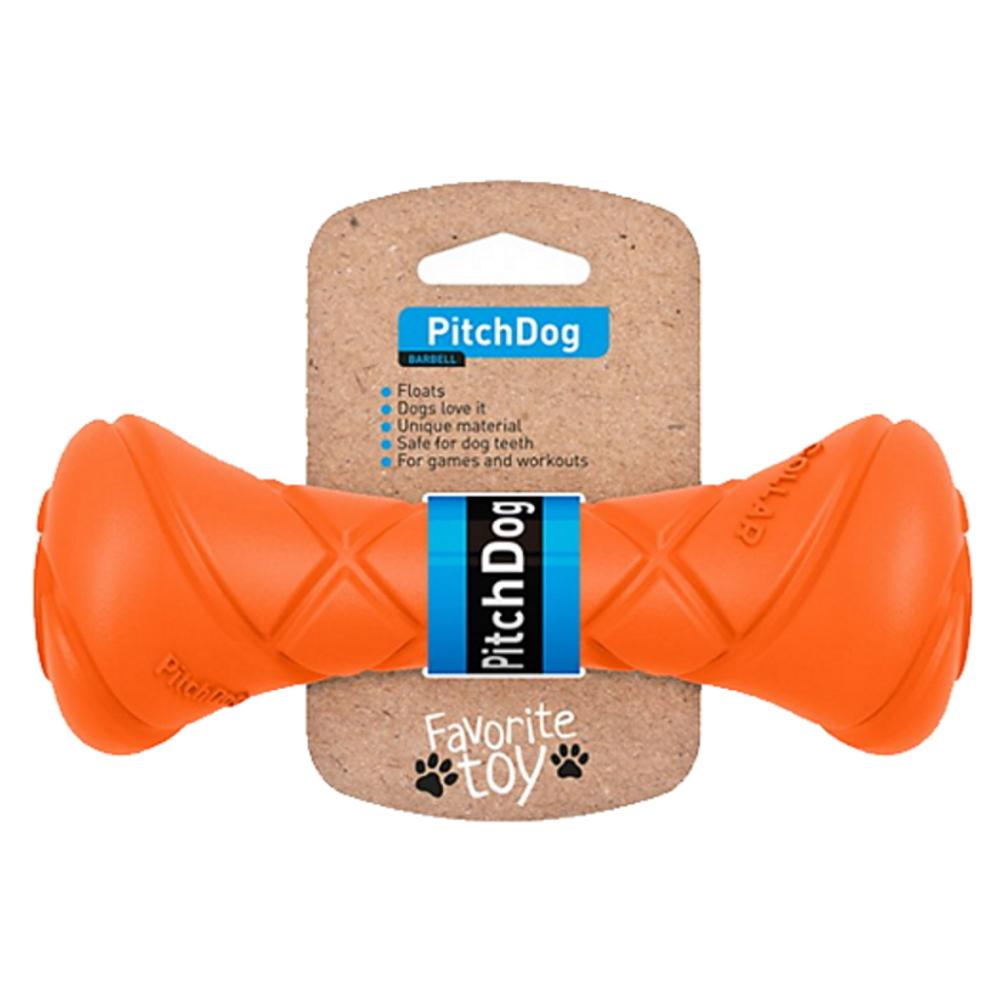 PITCHDOG Barbell pěnová činka pro psy oranžová 1 ks