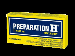 PREPARATION H 23mg/69mg, čípky pro léčbu hemoroidů 12 ks