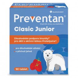 PREVENTAN Clasic junior příchuť jahoda 90 tablet