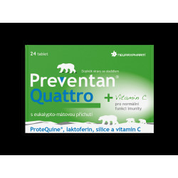 PREVENTAN Quattro eukalypt máta 24 tablet