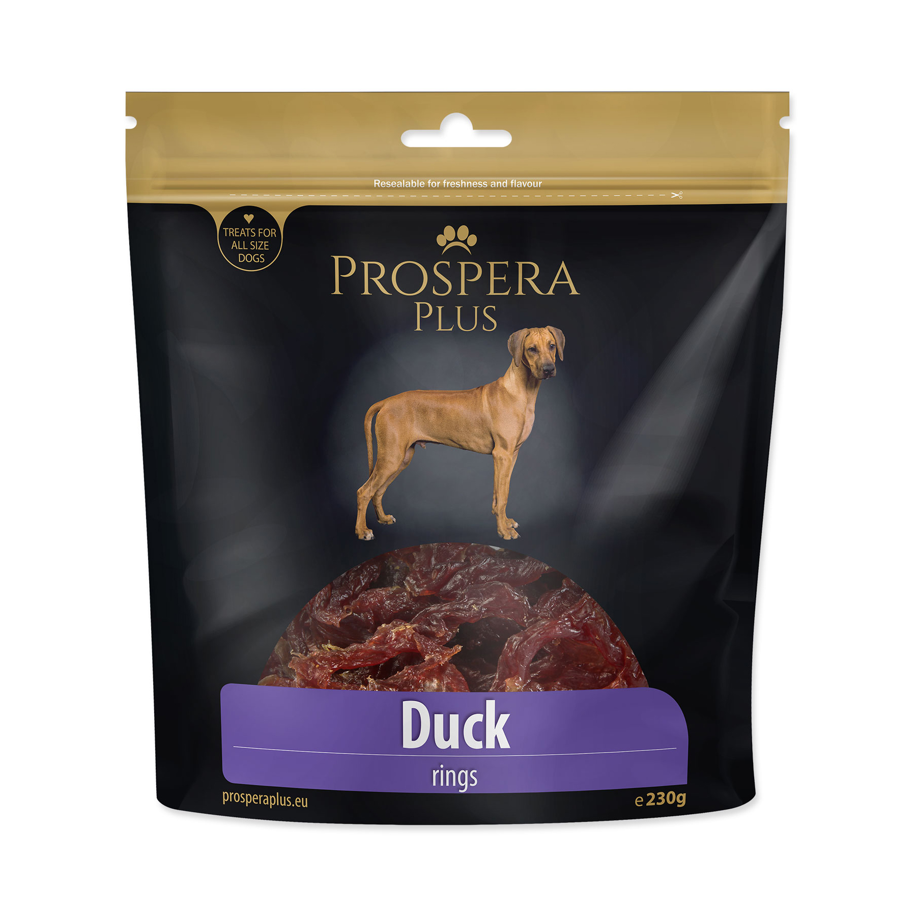 PROSPERA Plus Pochoutka kachní kroužky 230 g