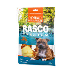 Rasco Premium Bůvolí uzle obalené kuřecím 11 cm 80 g