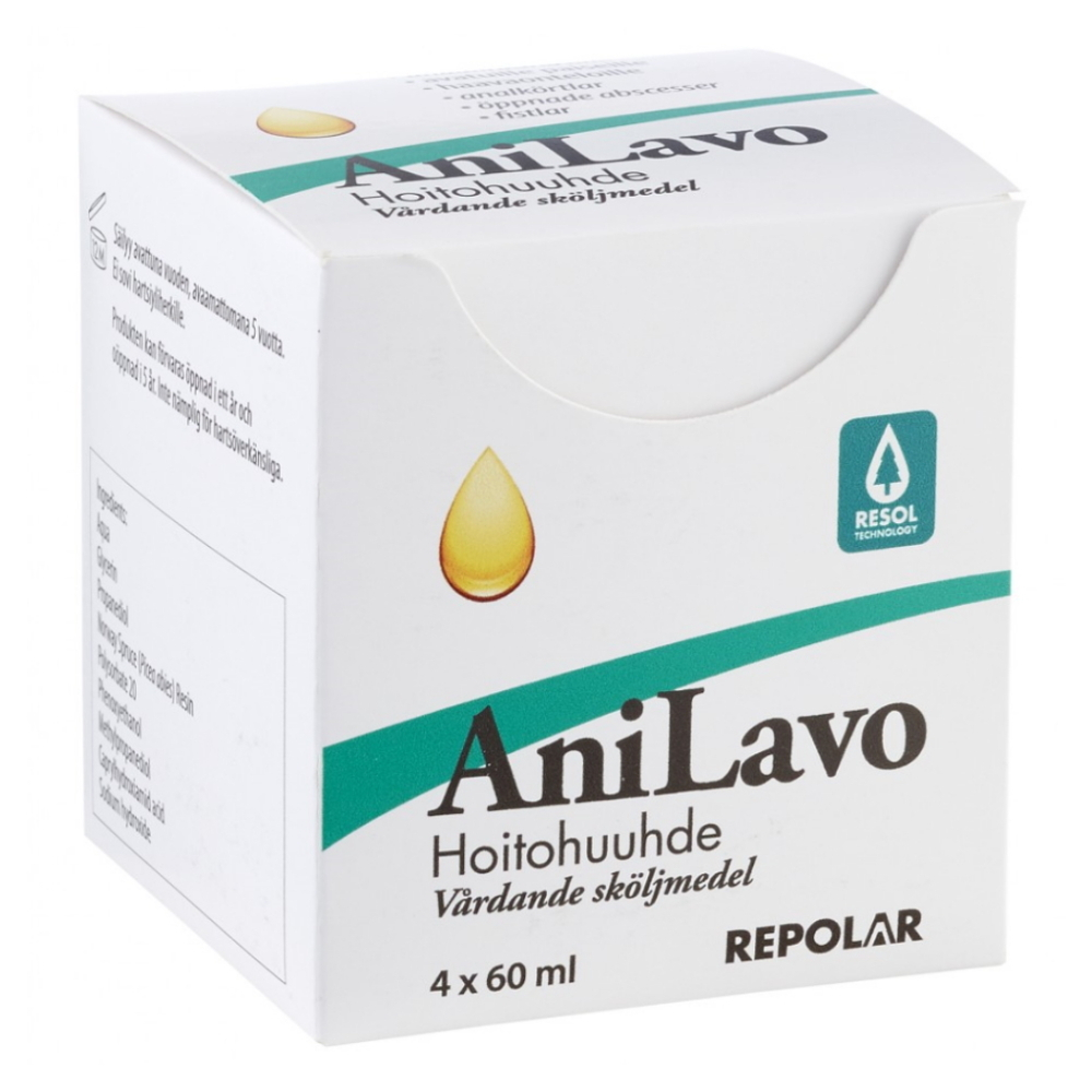 REPOLAR AniLavo pro oplach ran pro psy a kočky 4 x 60 ml